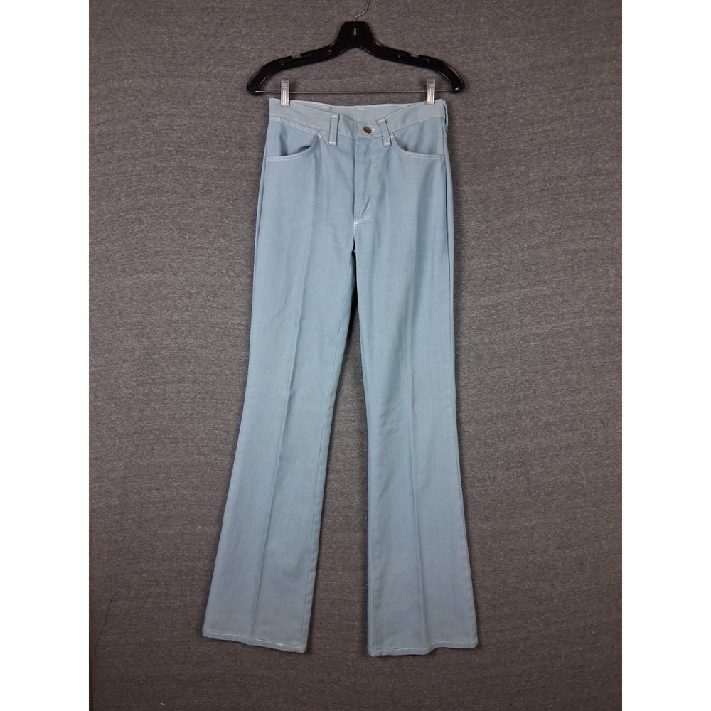 VTG Wrangler Womens Pants 28x33 Light Blue Boot Cut VTG 80s 90s Western Rodeo